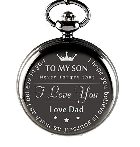 To My Son - Love Dad Gift To Son From Father birthday gift pocket watch Great gift for Son-Pocket Watch-Innovato Design-Innovato Design