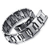 Tungsten Magnetic Hematite Men Bracelet, Heavy, Silver, 8.2 - InnovatoDesign