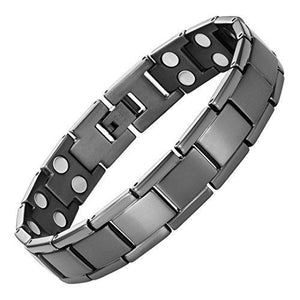 Double Strength Titanium Magnetic Therapy Bracelet For Arthritis Pain Relief Gray-Bracelets-Innovato Design-Innovato Design