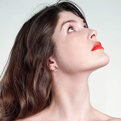 Men's Stainless Steel Engraved Roman Numerals Classic Polished Stud Hoop Huggie Earrings Gold Black Blue-Earrings-Innovato Design-Black-Innovato Design