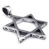 Men Gothic Star of David Stainless Steel Pendant Necklace, Black Silver, 24 inch Chain-Necklaces-KONOV-Innovato Design