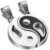 2pcs Stainless Steel Yin Yang Pendant Necklace for Men Women Puzzle Couples Necklace,22 inches-Necklaces-Innovato Design-Innovato Design