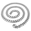 Men's 6mm Wide Stainless Steel Necklace Curb Chain Link Silver Tone 14~40 Inch - InnovatoDesign