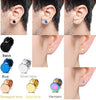 6 Pairs Stud Earrings for Men Women Ear Piercing Ear Plugs Tunnel 18G