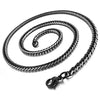 Men's 3.5mm Wide Stainless Steel Necklace Curb Chain Link Black 14~40 Inch-Necklaces-Innovato Design-15.0 inches-Innovato Design