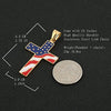 American Flag Patriotic Cross Religious Jewelry Enamel Pendant Necklace