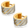 Stainless Steel Unique Small Hoop Earrings for Men 3 Pairs Huggie Earrings - InnovatoDesign
