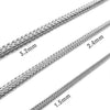 Men's 3.2mm Wide Stainless Steel Necklace Twist Wheat Chain Link Silver Tone 14~40 Inch - InnovatoDesign