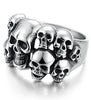 Stainless Steel Rings for Men Women Multi Skull Head Rings,Size 8-14 - InnovatoDesign
