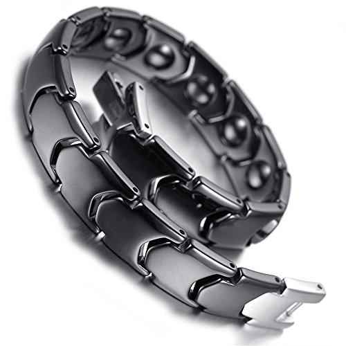 Jewelry Men Tungsten Bracelet, Black, 7.9 - InnovatoDesign