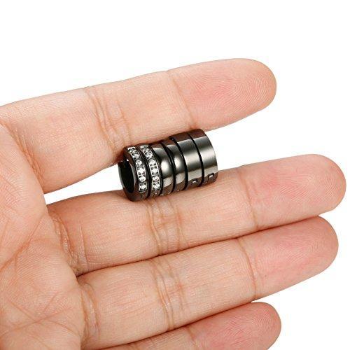 3 Pairs Stainless Steel Men Women Hoop Earrings Huggie Ear Piercings CZ 18G-Earrings-Innovato Design-Innovato Design