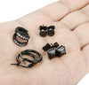 4 Pairs Stainless Steel Hoop Earrings for Men Women Stud Earrings CZ Huggie Piercing 18G