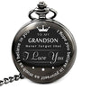 To My Grand Son Pocket watch to grandson Gifts From a Grandpa GrandMa-Pocket Watch-Innovato Design-Innovato Design