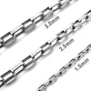 Men's 1.5mm Wide Stainless Steel Necklace Chain Link Silver Tone Rectangular Box 14~40 Inch-Necklaces-Innovato Design-15.0 inches-Innovato Design
