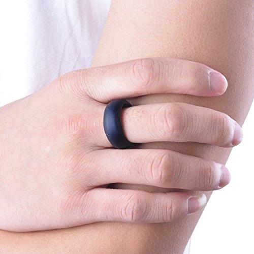 Silicone Wedding Ring For Men, Affordable Silicone Rubber Wedding Bands-Rings-Jewelry_supplies-Black-9-Innovato Design