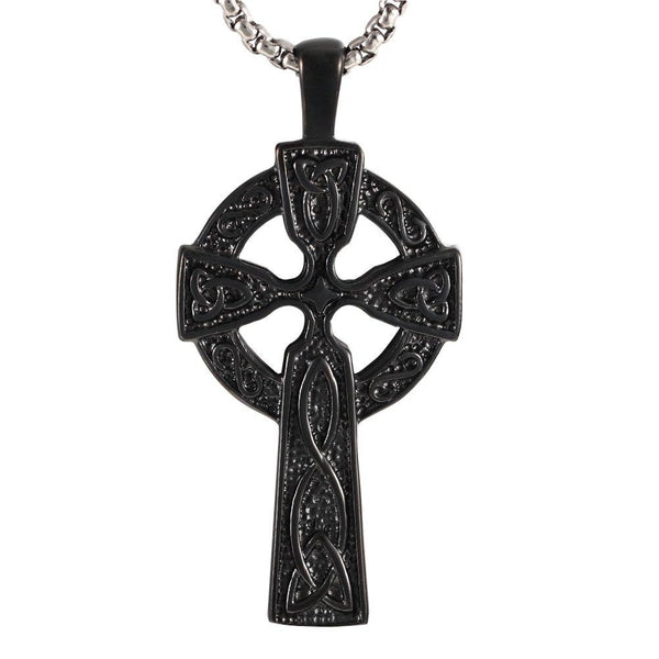 VASSAGO Fashion Men's Celtic Knot Necklace Stainless Steel Irish Christian Trinity  Knot Sun Moon Star Jewelry - AliExpress