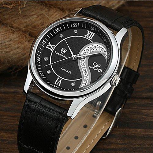 Romantic His Hers Watches Pair Hearts Wristwatch for Man Woman Leather Set-Watches-Innovato Design-White-Innovato Design