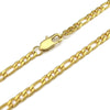 5-9mm 18-40 inch Figaro Links Stainless Steel Chain Men Necklace, Gold,