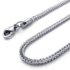 3.2mm Silver Stainless Steel Men Necklace Chain 18-32