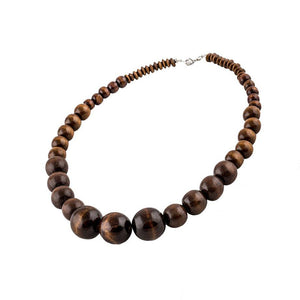 Wood Bead Necklace Africa Wooden Chain Statement Unisex Chunky Necklaces-Necklaces-Innovato Design-Innovato Design