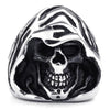 Men Stainless Steel Ring, Gothic Casted Grim Reaper Skull, Black-Rings-KONOV-7-Innovato Design