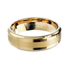 6mm Yellow Gold Plated Matte Tungsten Carbide Ring