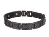 Blue Carbon Fiber Titanium Magnetic Bracelet Adjustable By Willis Judd