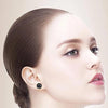 6 Pairs Stainless Steel Hoop Earrings for Women Men Stud Earrings CZ Set-Earrings-Innovato Design-A: 6 Pairs Black-Innovato Design