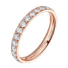 Women Titanium Eternity Rings Cubic Zirconia Wedding Engagement Band-Rings-Innovato Design-Rose Gold-5-Innovato Design