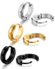 Stainless Steel Men Women Hoop Earrings Huggie Ear Piercings-Earrings-Innovato Design-A: Diameter 12mm (3 Color)-Innovato Design