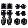 6 Pairs Stainless Steel Hoop Earrings for Women Men Stud Earrings CZ Set-Earrings-Innovato Design-A: 6 Pairs Black-Innovato Design