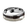 8mm Arrow Inlay Deer Antler and Zebra Wood Dome Band Tungsten Wedding Ring-Rings-Innovato Design-7-Innovato Design