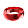 8mm Domed Red-Plated Tungsten Carbide Wedding Ring-Rings-Innovato Design-6-Innovato Design