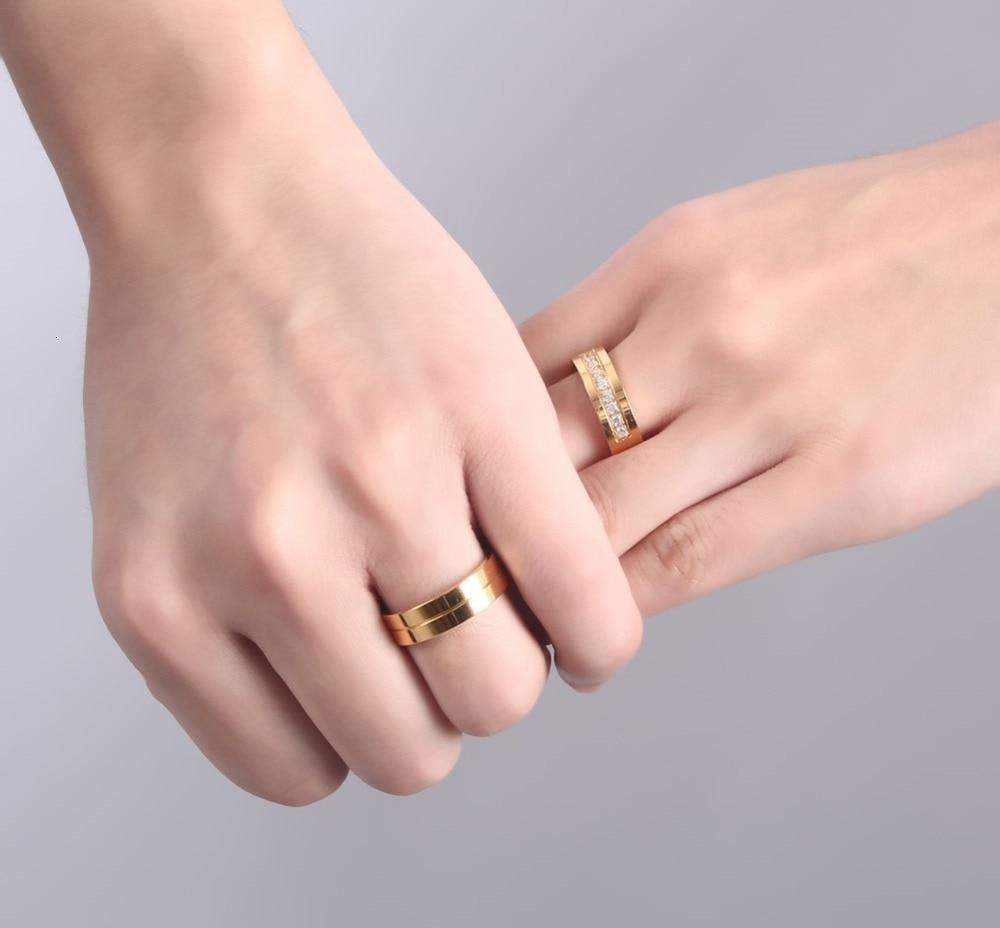 Gold Plated Stainless Steel with Channel Setting Cubic Zirconia Wedding Band-Rings-Innovato Design-5-7-Innovato Design