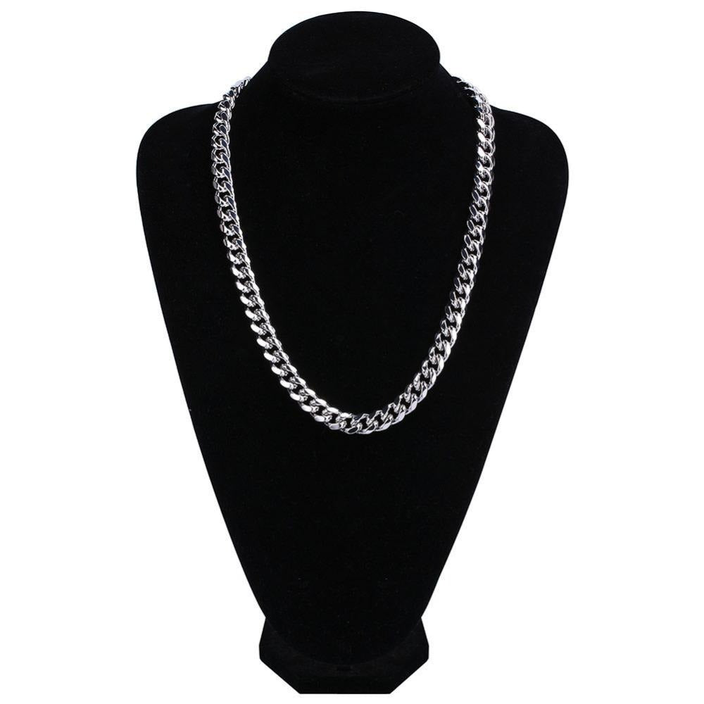 Cubic Zirconia Clasp Cuban Chain Link Hip-Hop Necklace-Necklaces-Innovato Design-Gold-22inch-Innovato Design