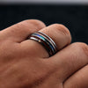 His & Her 6mm/8mm Hawaiian Koa Wood And Abalone Shell Tungsten Carbide Rings Set