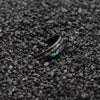 Black Tungsten Carbide with Shell and Opal Inlay Wedding Band