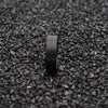 8mm Black Pipe Cut Tungsten Carbide Ring
