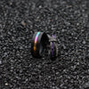 Rainbow Tungsten Carbide and Bow Purple Rhinestone & Cubic Zirconia Wedding Ring Set-Couple Rings-Innovato Design-6-5-Innovato Design