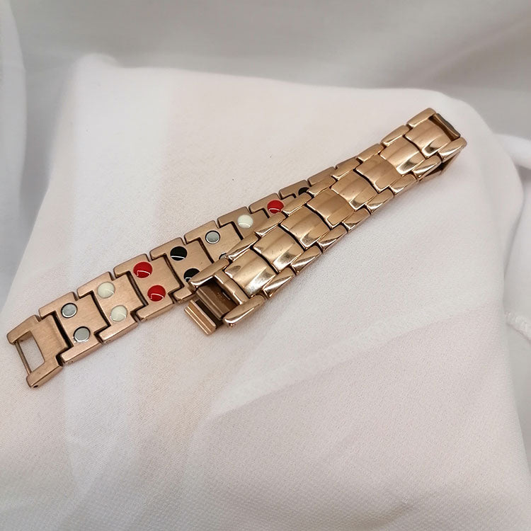 Rose Gold Unisex Magnetic Bracelet with Adjusting Tool-Bracelets-Innovato Design-Innovato Design