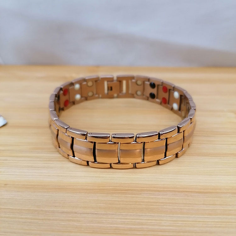 Rose Gold Unisex Magnetic Bracelet with Adjusting Tool-Bracelets-Innovato Design-Innovato Design