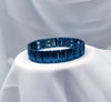 Large Titanium Blue Magnetic Bracelet with Adjusting Tool-Bracelets-Innovato Design-Innovato Design