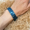 Large Titanium Blue Magnetic Bracelet with Adjusting Tool-Bracelets-Innovato Design-Innovato Design