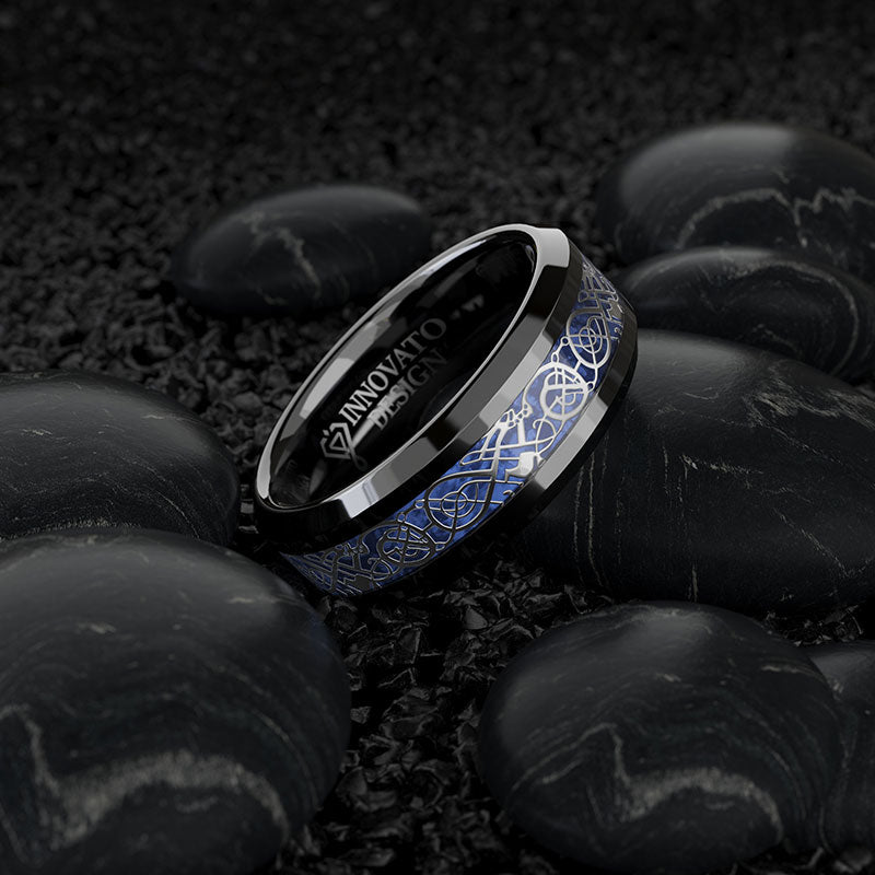 Tungsten carbide dragon on sale ring