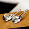 Black Austrian Crystal 925 Sterling Silver Vintage Stud Earrings-Earrings-Innovato Design-Innovato Design