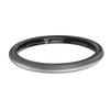 2mm Slim Grey Brushed Matte Finish Outer Band and Polished Interior Tungsten Carbide Ring