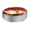Rose Gold Plated Silver Matte Top Wedding Band-Rings-Innovato Design-5-Innovato Design