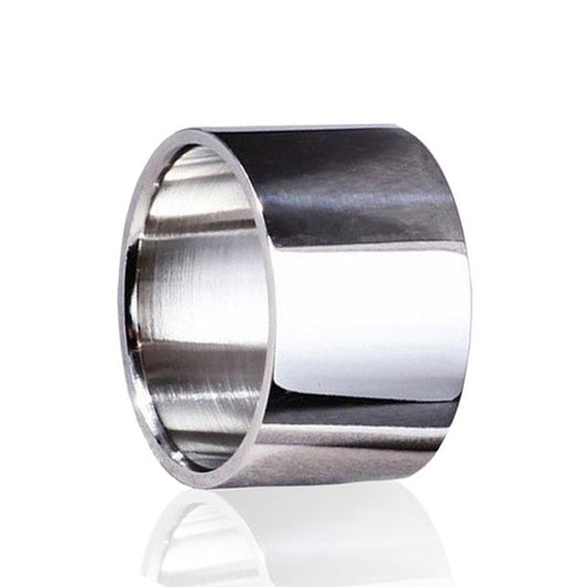 14mm & 18mm Silver Polished Titanium Ring-Rings-Innovato Design-18mm-8-Innovato Design