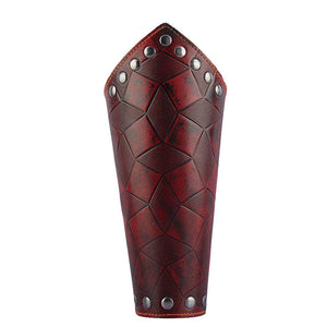 Medieval Unisex Bracers Faux Leather Gauntlet Wristband Bracers Arm Armor-Bracelets-Innovato Design-Red-Innovato Design