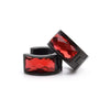 Red Crystal Black Stainless Steel Studs Hoop Men's Earrings